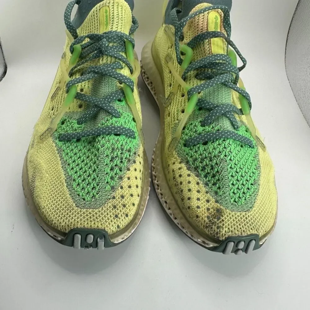 Adidas Fusio 4D Primeknit Frozen Yellow Shoes‎ Mens Size 9.5 Green Running